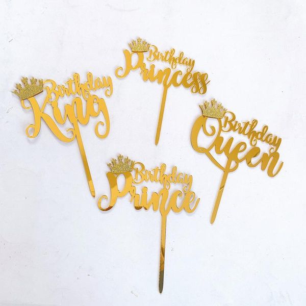 

other festive & party supplies double layers crown king queen prince princess happy birthday acrylic cake er decorating decoration