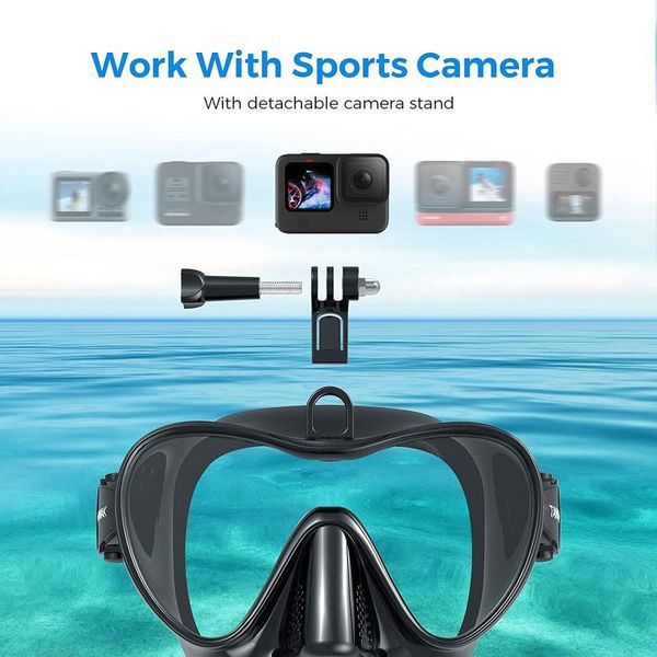 

diving masks goggles - snorkel mask set with dry mount for