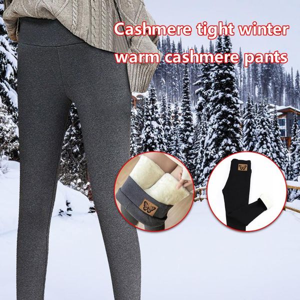 

women butterfly sign warm winter tight thick velvet cashmere pants trousers leggings high waist stretch gym yoga sports #40 outfits, White;red