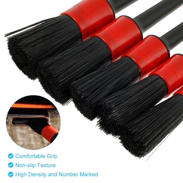 

car sponge 7pcs auto detailing brushes set seat engine cleaning kit motorcycle interior exterior leather air vents dashboard care brush