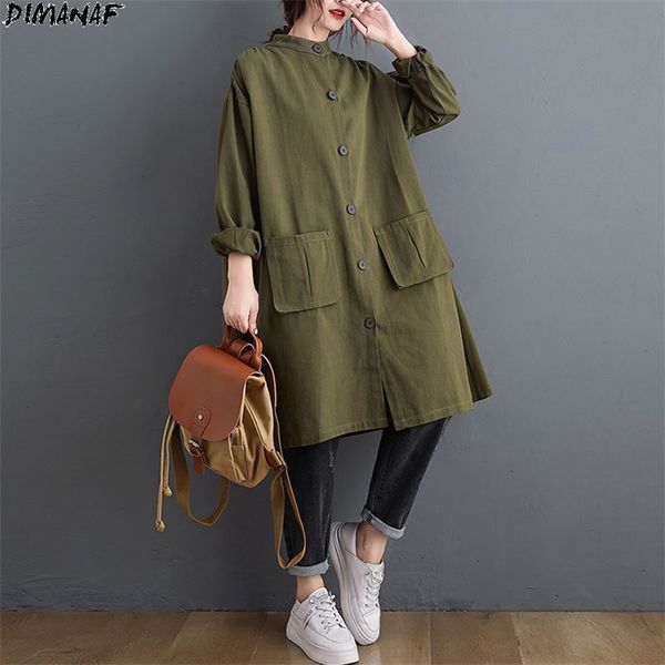 

plus size women coats casual long solid jacket vintage windbreaker autumn buttons cardigan oversize big outerwear 210531, Black;brown