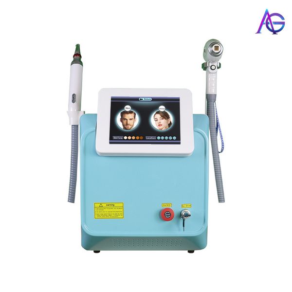 

2021 808 skin rejuvenation diode laser for painless hair removal & ndyag q-switch 755 1320 532 1064nm tattoo removal beauty machine, Black