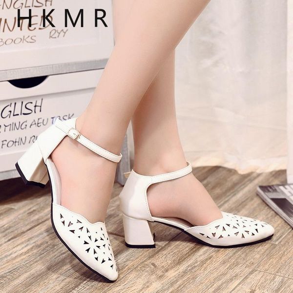 

dress shoes 2021 fashion women square heel sandals round toe hollow out chunky gladiator with strap white summer plus size 41, Black