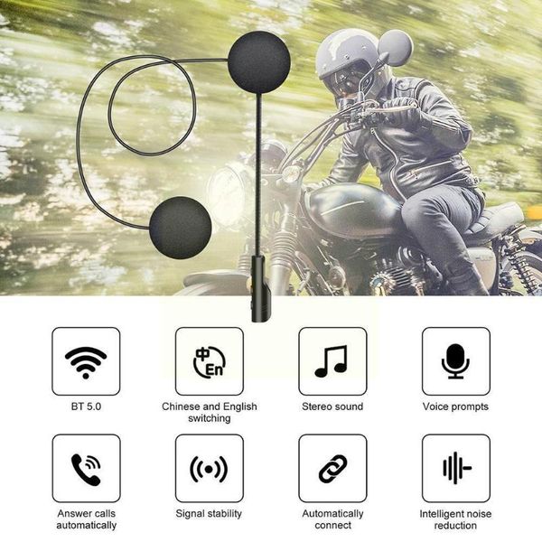 

walkie talkie 900mah long standby motorcycle bluetooth 5.0 headset helmet automatic connection riding wireless m6m4