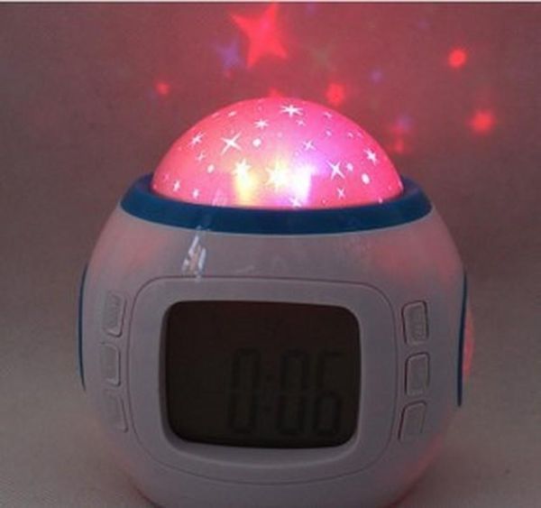 

other clocks & accessories chord music starry sky clock projection star moon calendar 1038 colorful alarm blue screen lamp 030 y