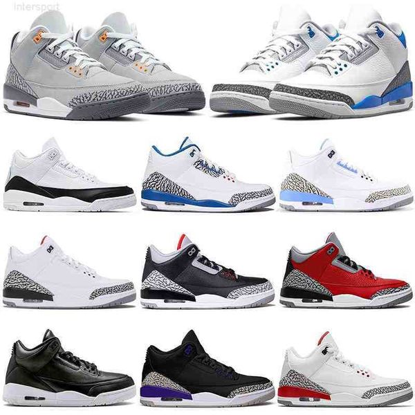 

r 3 men basketball shoes jumpman 3s racer blue midnight navy true unc cool grey trainers sneakers walking