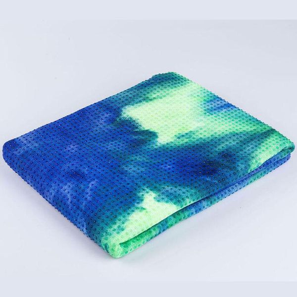 

183*63*0.3cm yoga towel covers with non-slip glue dot microfiber mat printed fitness sports blanket gift bag esterilla yoga ta