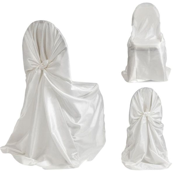 

chair covers 2pcs self tie satin cover dining wedding banquet party decoration annual dinner supplies universal home decor