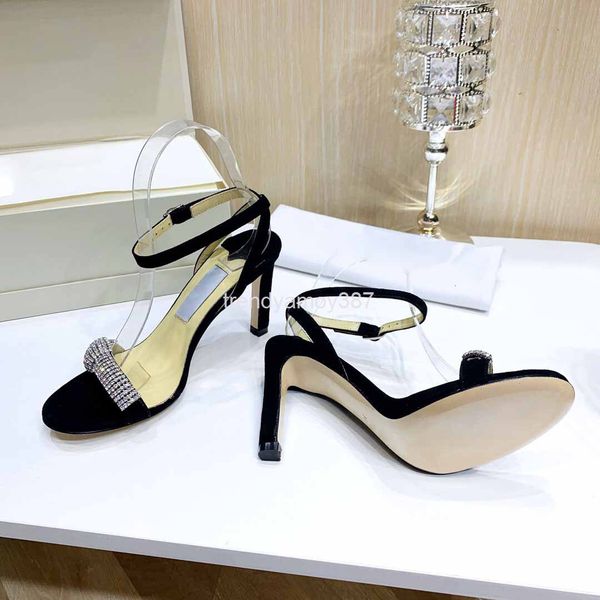 

dress shoes sandals female one-sided belt high heels summer black temperament medium thin net red fairy fashion sandals