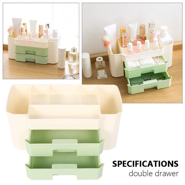 

makeup organizer plastic cosmetics box large holder nail-polish swabs-holder bathroom storage boxes & bins