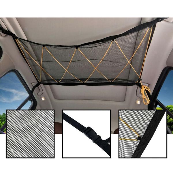 

car organizer black roof parts storage bag ceiling cargo net van truck