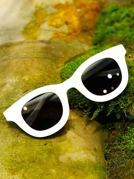 

designer sunglasses 2021 tiktok fishon sunglasse big frame for men and women yellow lens, White;black