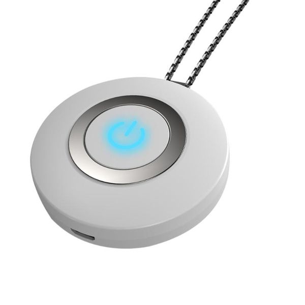 

car air purifier portable anion chain small round for man woman (white) freshener