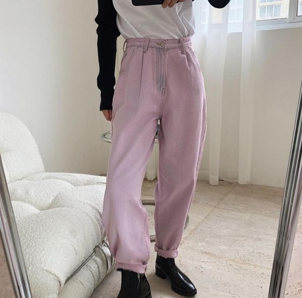 

woman cotton long light purple jeans women's, Blue