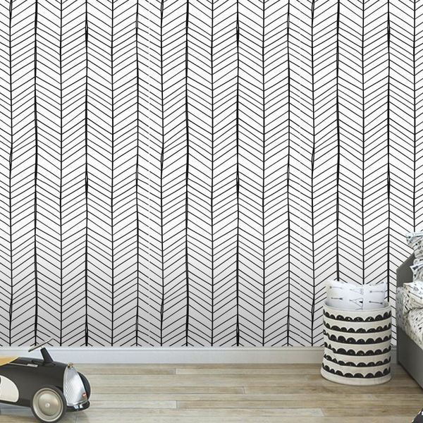 

wallpapers 2m waterproof stripe wallpaper roll self adhesive contact paper doors cabinet deskmodern furniture decorative sticker