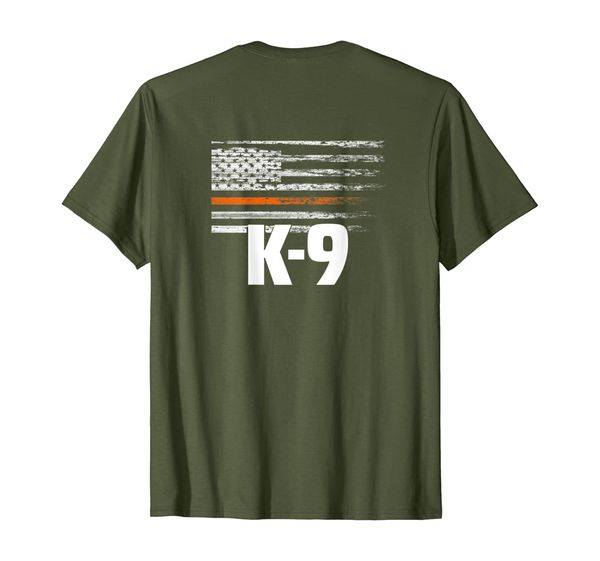 

k9 thin orange line search rescue sar k-9 team t-shirt, White;black