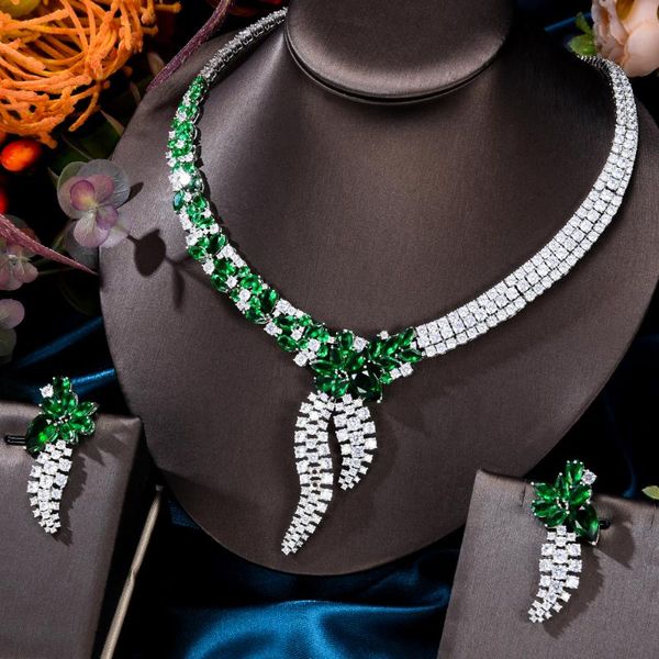 

earrings & necklace missvikki 4 colors luxury jewelry set 2 pcs shiny gorgeous pendant high quality, Silver