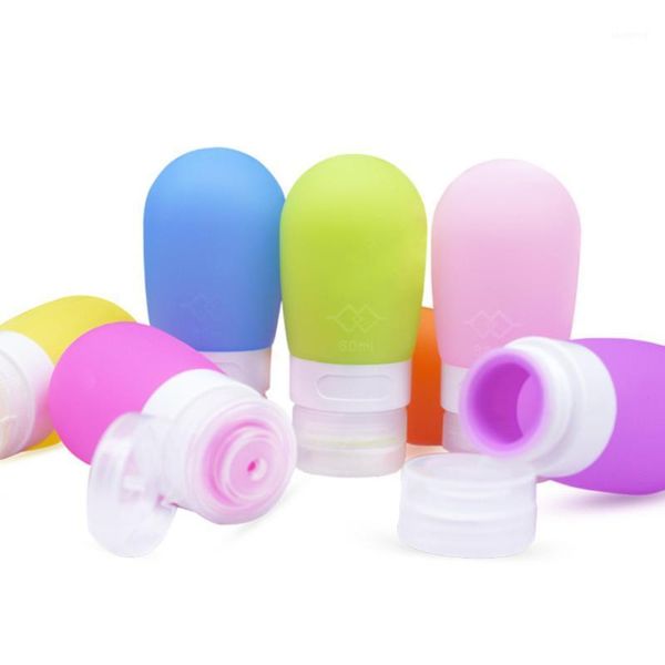 

storage bottles & jars portable travel bottle soap dispensers silicone counterlotion containers 80ml (purple)