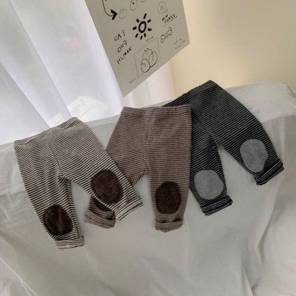

trousers 2021 toddler striped pants baby boy patch leggings cute infant big pp fashion kids children clothing 0-24m, Blue