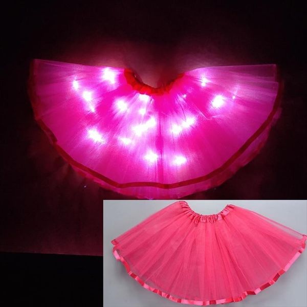 

year light led girl kids women skirt clothes tutu princess party tutus tulle pettiskirt child ballet dance christmas rose, Blue