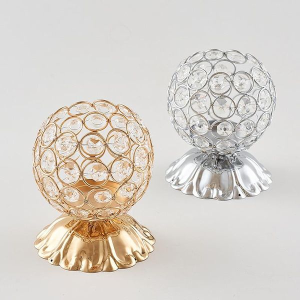 

candle holders plating station wedding centerpieces party home decoration european style metal crystal creative candlestick