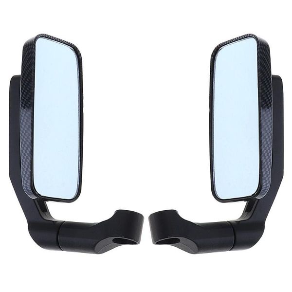 

motorcycle mirrors 1pair universal bike rectangle rear view 8mm 10mm handle bar end rearview side refitting accessories