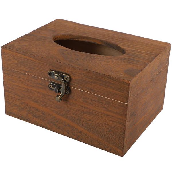 

tissue boxes & napkins useful wooden retro box cover paper napkin holder case home car decor