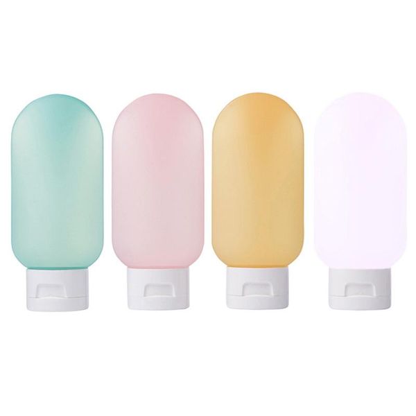 

60ml 3pcs portable travel bottles leak proof squeezable silicon tubes toiletries containers refillable accessories storage & jars