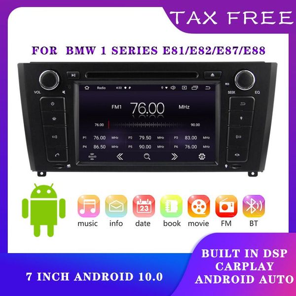 

car video 7 inch monitor radio 1 din android 10.0 carplay auto multimedia for e87 e81 e82 e88 1series dsp bluetooth gps dc 12v
