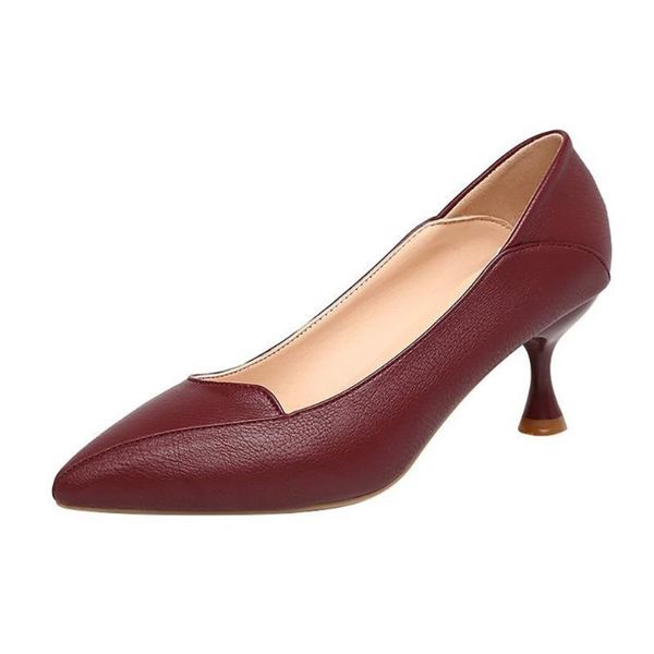 

spring fashion pointed toe pump heels for women designer ladies elegant high pumps bride woman shoes dress, Black