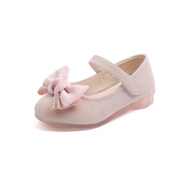 

flat shoes white pink bowknot princess kids fashion girls wedding party comfortable single 2021 children g259, Black;grey
