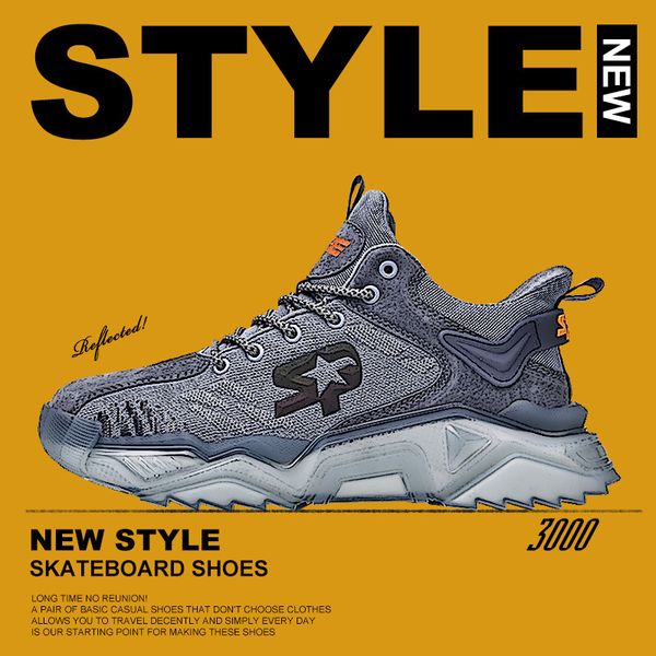 

464748 size 2021 spring new korean style mid-dad shoes fashionable reflective casual mens shoes lightweight fashionable shoes sneakers, Black;white