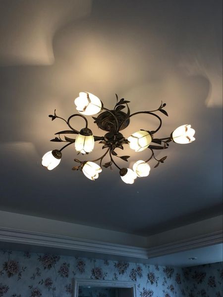

ceiling lights bedroom light classical lamps wrought iron surface mounted led rustic indoor lighting decorate