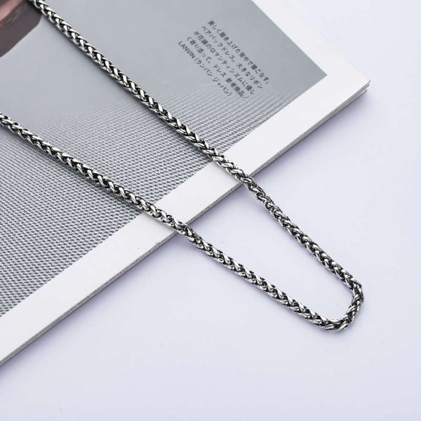 

sterling silver s925 keel chain necklace men's personality thai silver naked hip hop punk style clavicle women's fashion