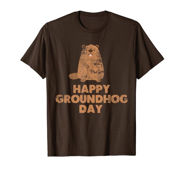 

awesome and funny happy groundhog day tee shirt, White;black