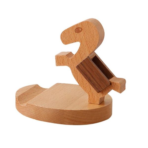 

cell phone mounts & holders wood stand tablet table holder for ipad smartphone - horse