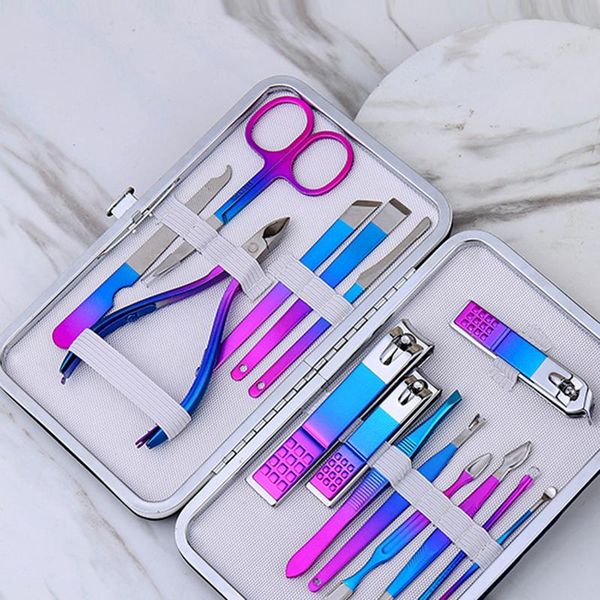 

nail art kits clippers sets high precision stainless steel cutter pedicure kit file sharp scissors and clipper sana889