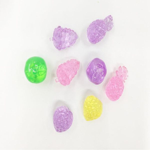 

decorations 3d strawberry resin rhinestones 10pcs mixed color acrylic crystal stone plastic ice pography fish tank decoration bare
