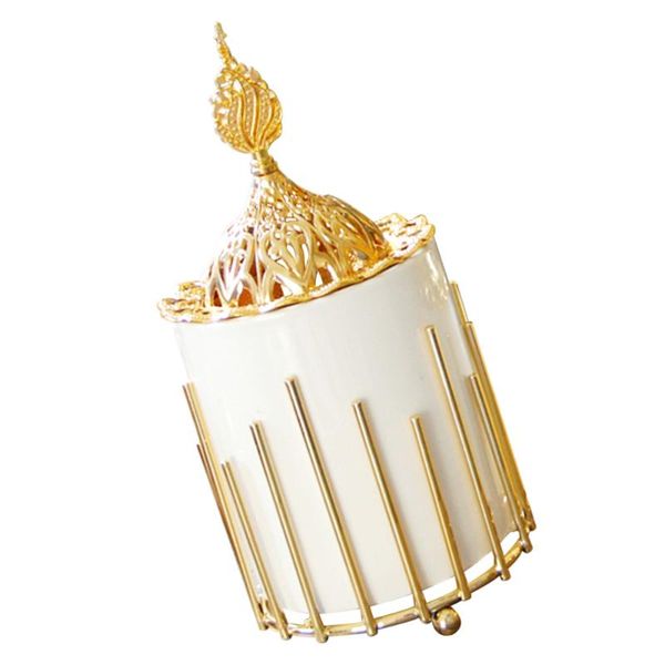 

xmas aroma burner decoration ceramic metal incense (golden size) fragrance lamps