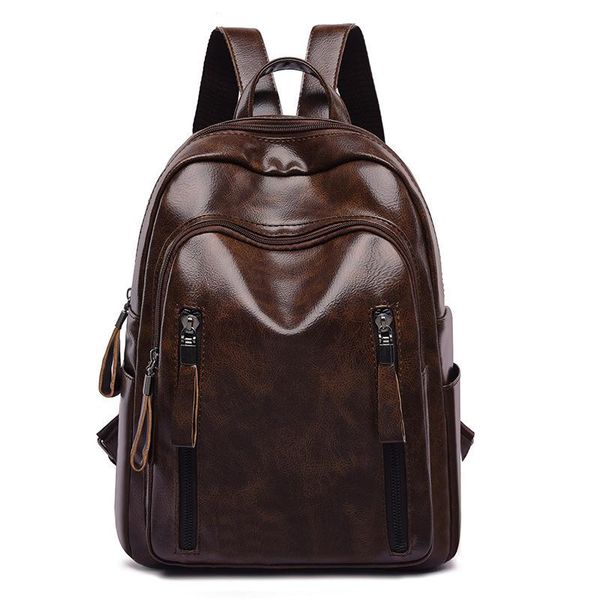 

outdoor bags backpack women's bag 2021 fashion soft leather korean-style schoolbag