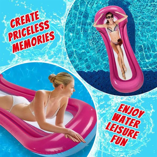 

inflatable floats & tubes pool float net floating bed summer beach floaty party toys lounge swimming toy for kids adults