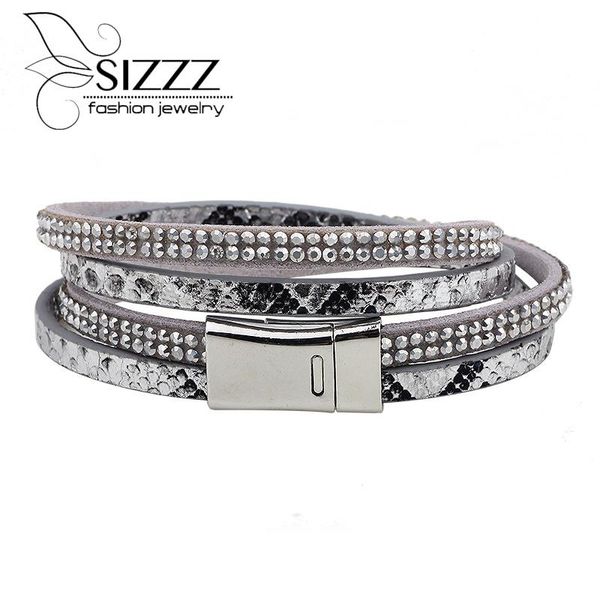 

charm bracelets est products cakes fashion double circle multilayer leather men&women bracelet, Golden;silver