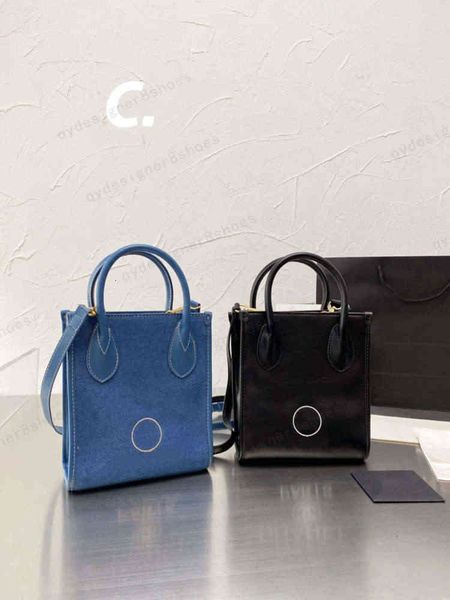 

with box designer women's black and blue two-color embroidery long shoulder strap piano score shoulder bag size 19cm