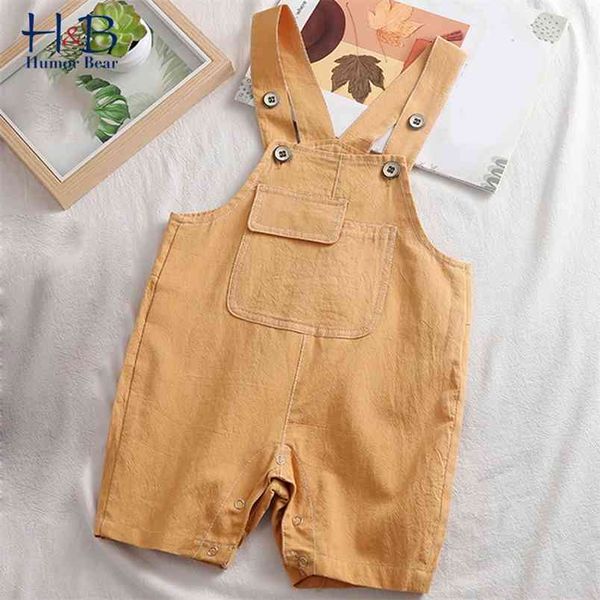 

boys casual jumpsuit summer overalls bib pants infant loose children's clothing kids outfits 210611, Blue