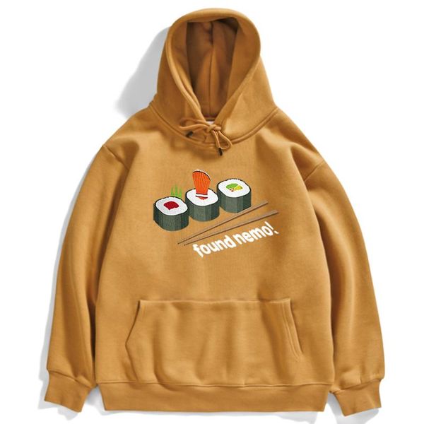 

women's hoodies & sweatshirts found japan sushi print women hoody fashion loose simplicity casual streetwear autumn crewneck clothing w, Black