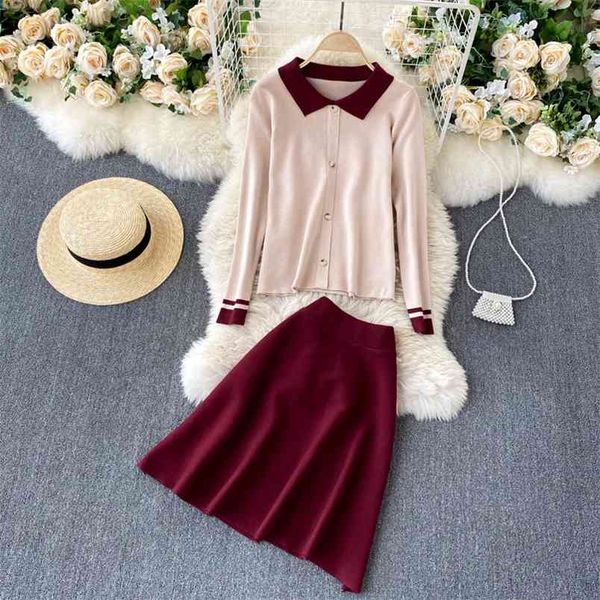 

spring autumn temperament fashion suit lapel + high waist slim skirt two-piece c063 210506, White