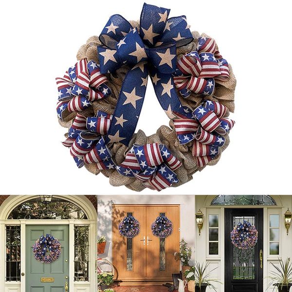 

decorative objects & figurines independence day front door wreath fine craftsmanship durable easy to hang long lasting decoration for indoor
