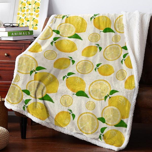 

blankets small fresh summer style fruit home lamb cashmere thick bed blanket sofa winter warm sherpa born wraps kids bedspread