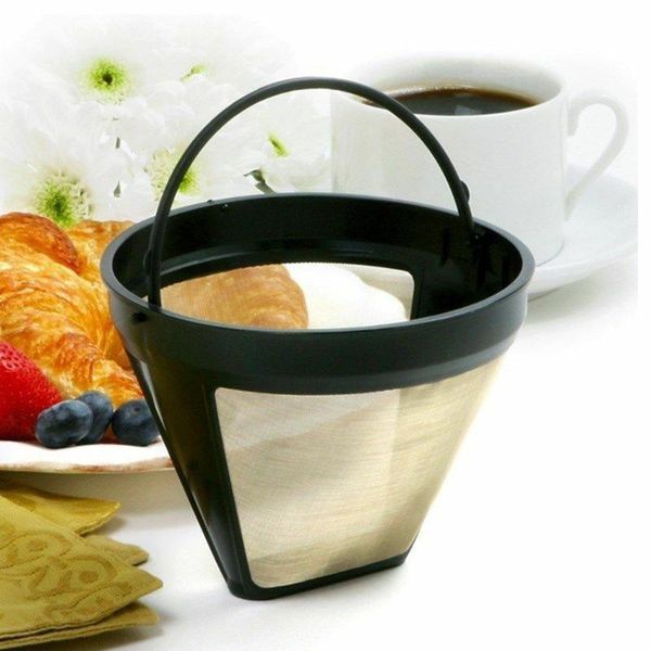 

coffee filters tea tool filter mesh with handle 1pc black maker