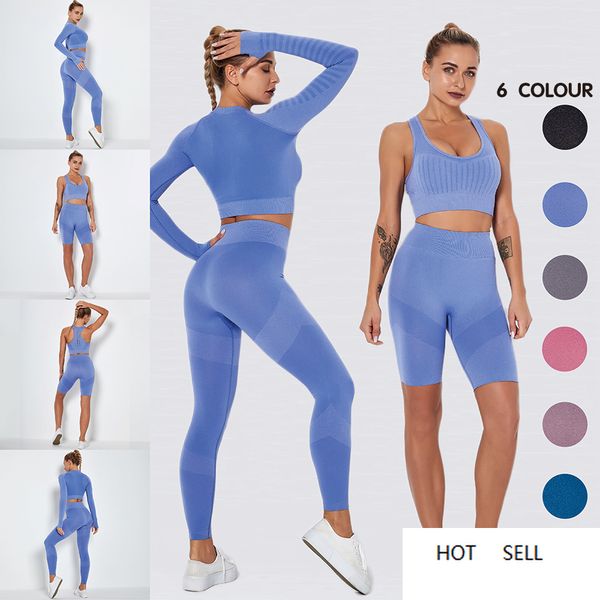 

2pcs women seamless yoga set sport gym fitness clothing fitness leggings, White;red